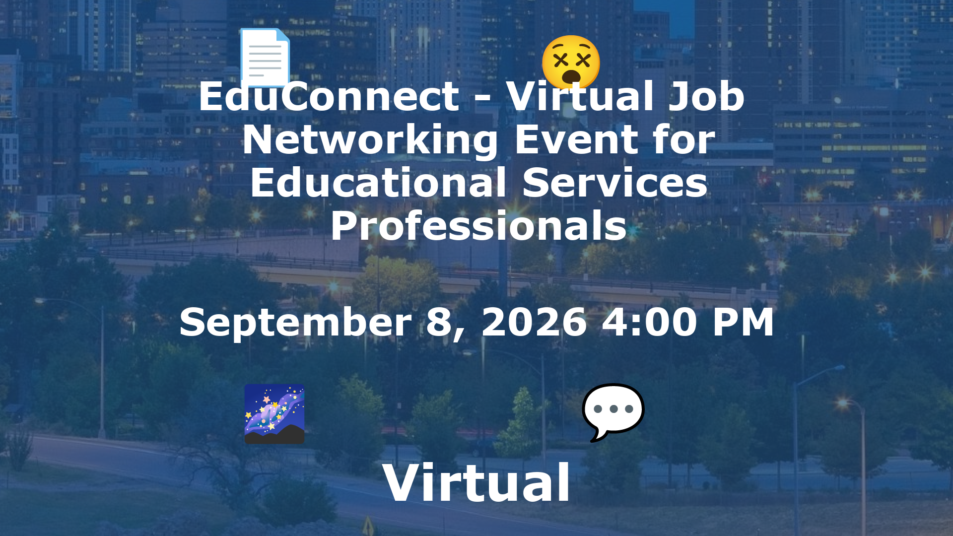 EduConnect - Virtual Job  Networking Event for Educational Services Professionals event image